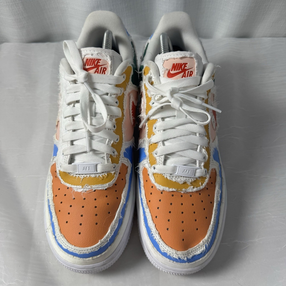Nike Air Force 1 LX Tear Away White Low Top Womens Sneaker Size 10 CJ1650-101 - Picture 6 of 11